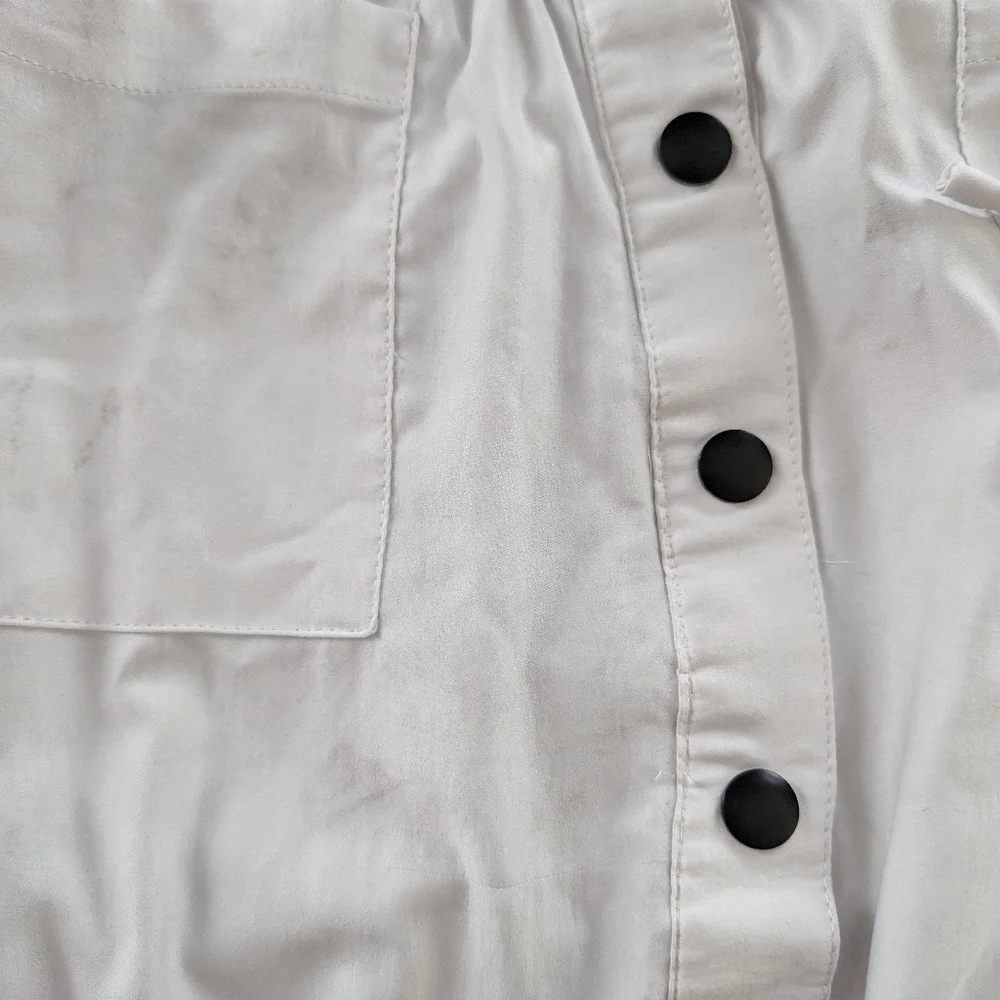 Strapless lightweight white snap up dress - Picture 7 of 7